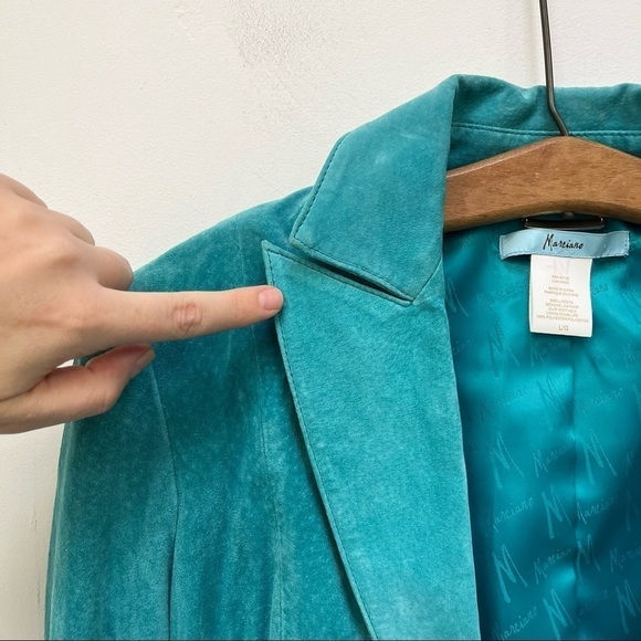 Marciano Turquoise Suede Jacket - Picture 4 of 16